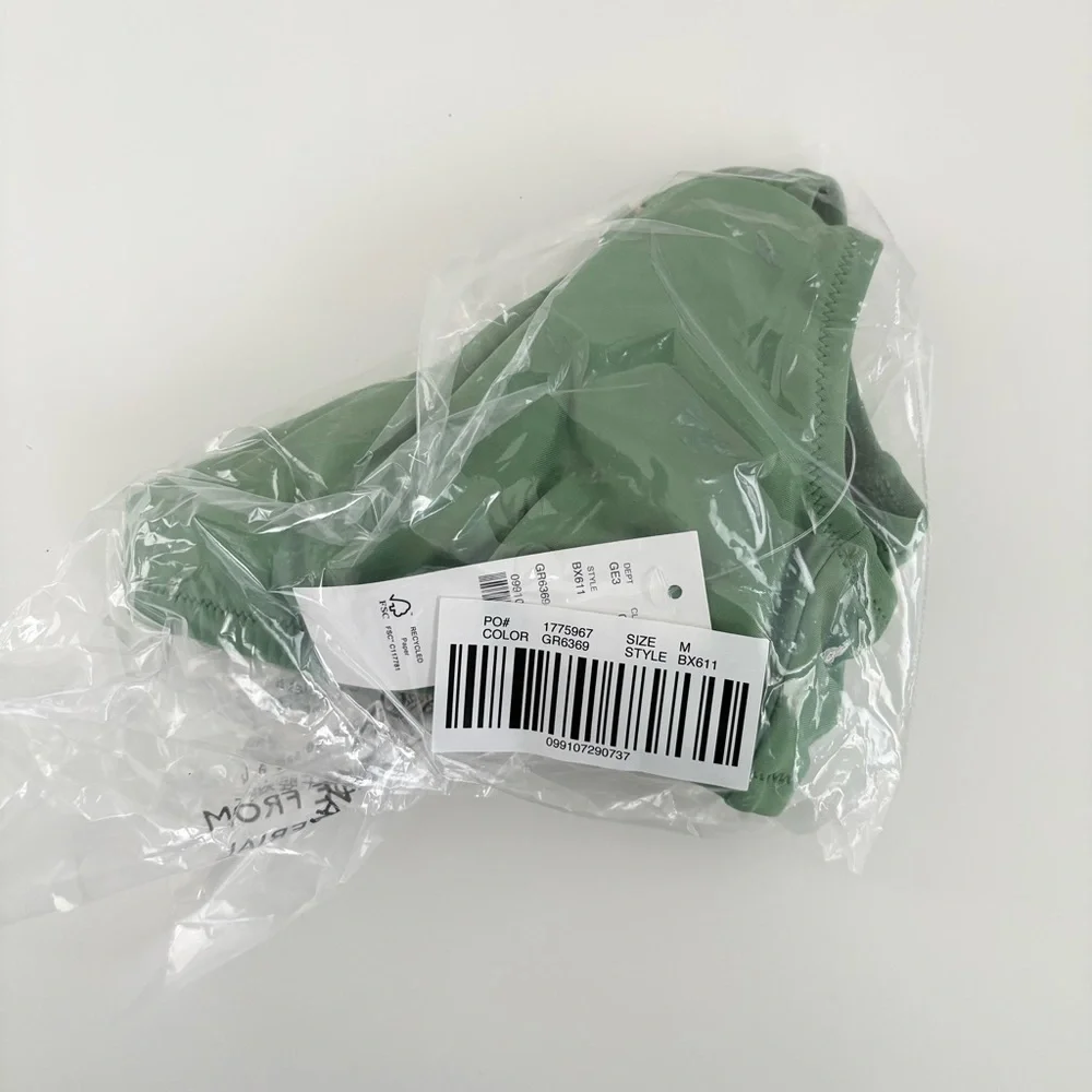 NWT J. Crew Heritage Scoopneck Bikini Top Rustic Willow Green
